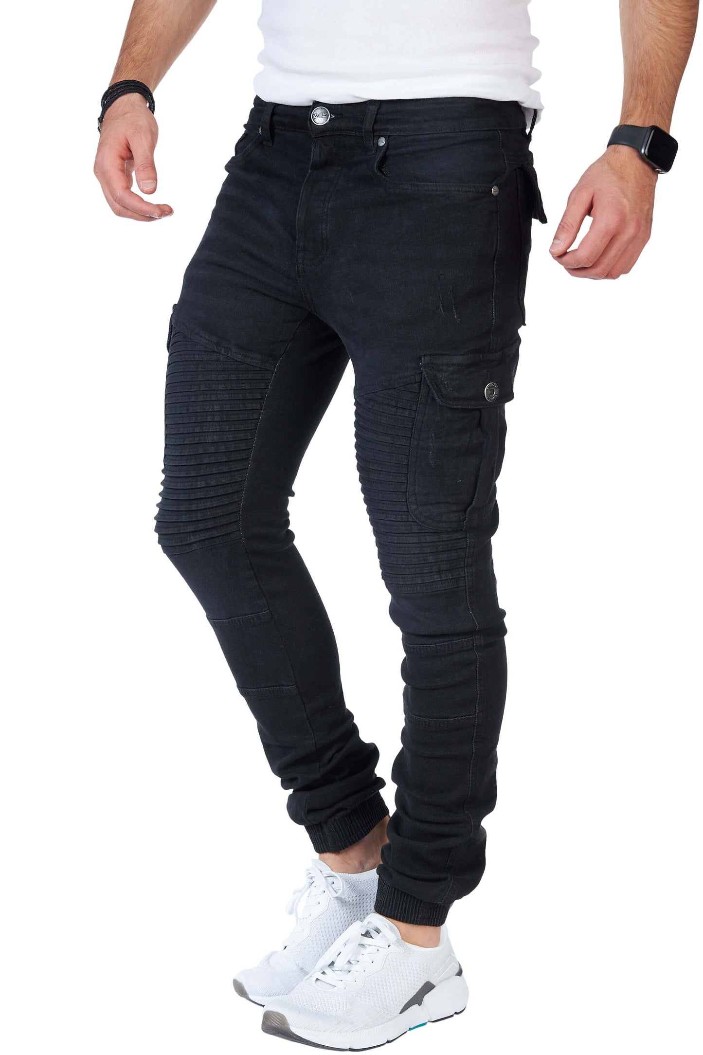 STYLEKO Cargo Freizeithose Jeans Gürtelschlaufen