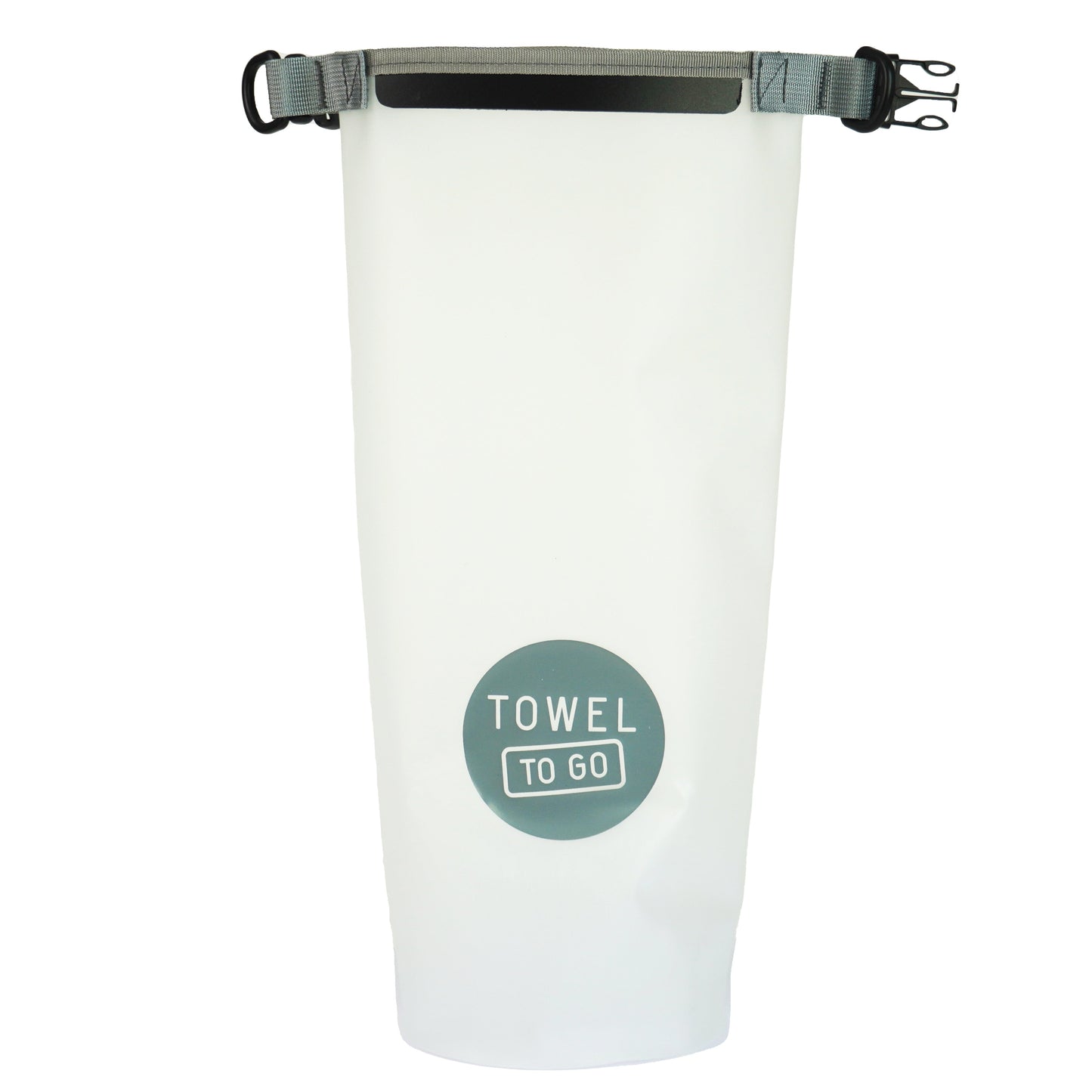 Towel to Go Roll N Go Bag – Waterproof & Transparent Dry Bag, Grey (5 Liters)