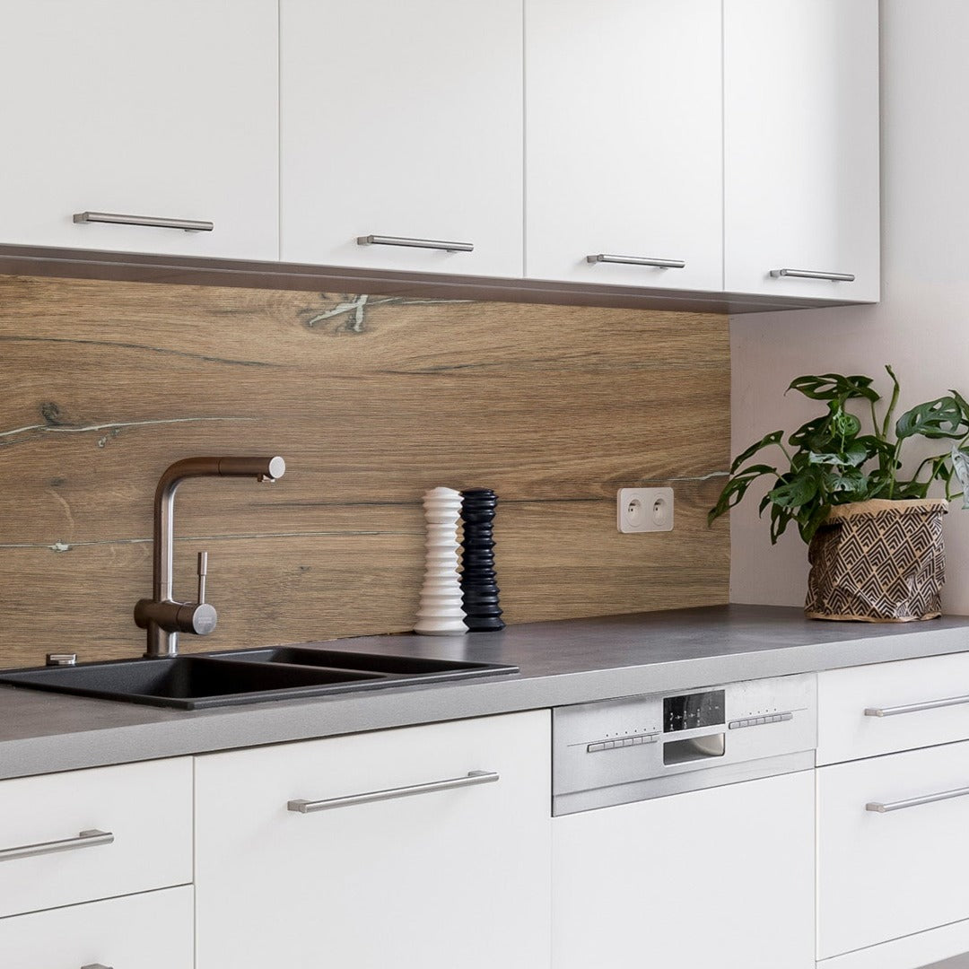 Küchenrückwand - Schwarzwaldeiche rustikal