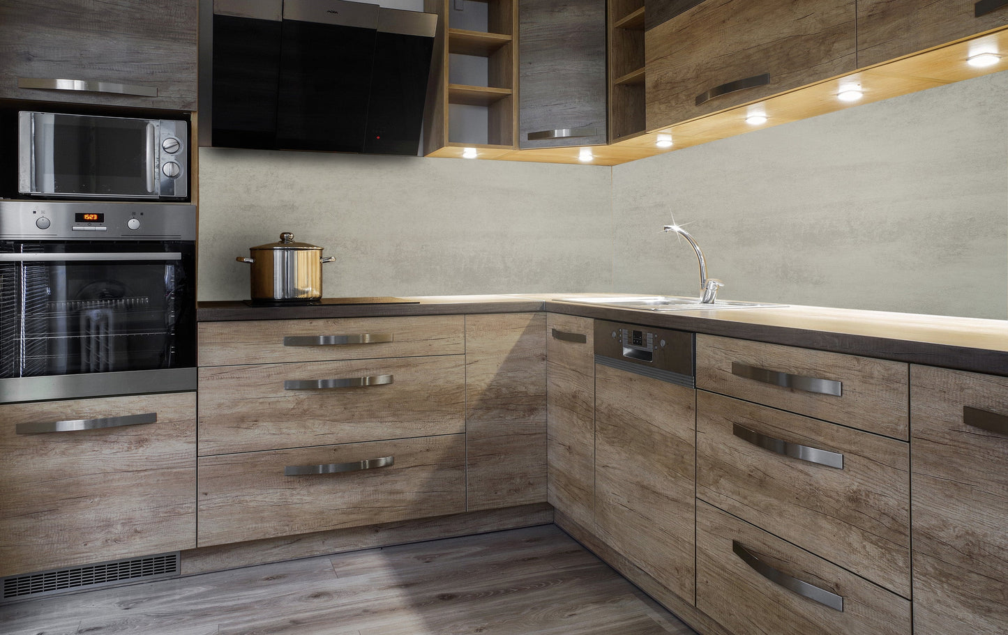 Küchenrückwand - Beton grau