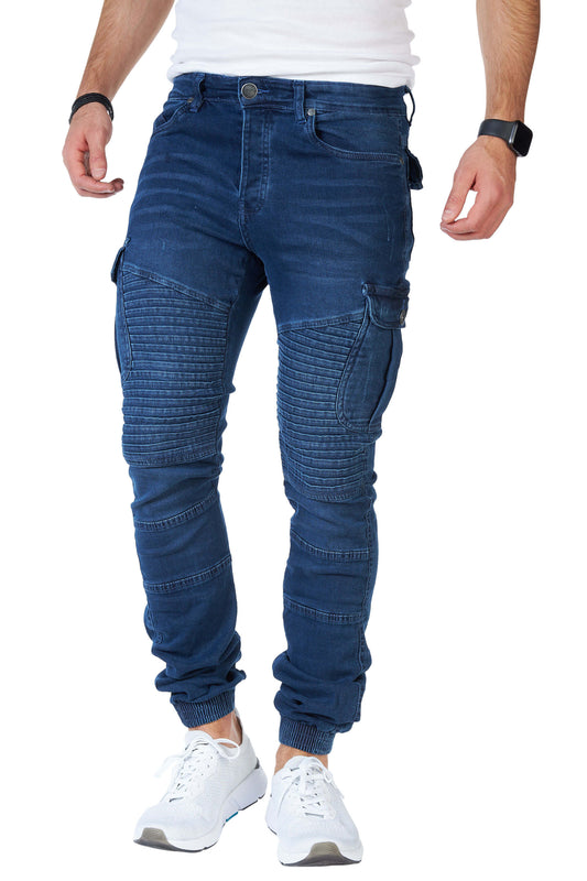 STYLEKO Cargo Freizeithose Jeans Gürtelschlaufen