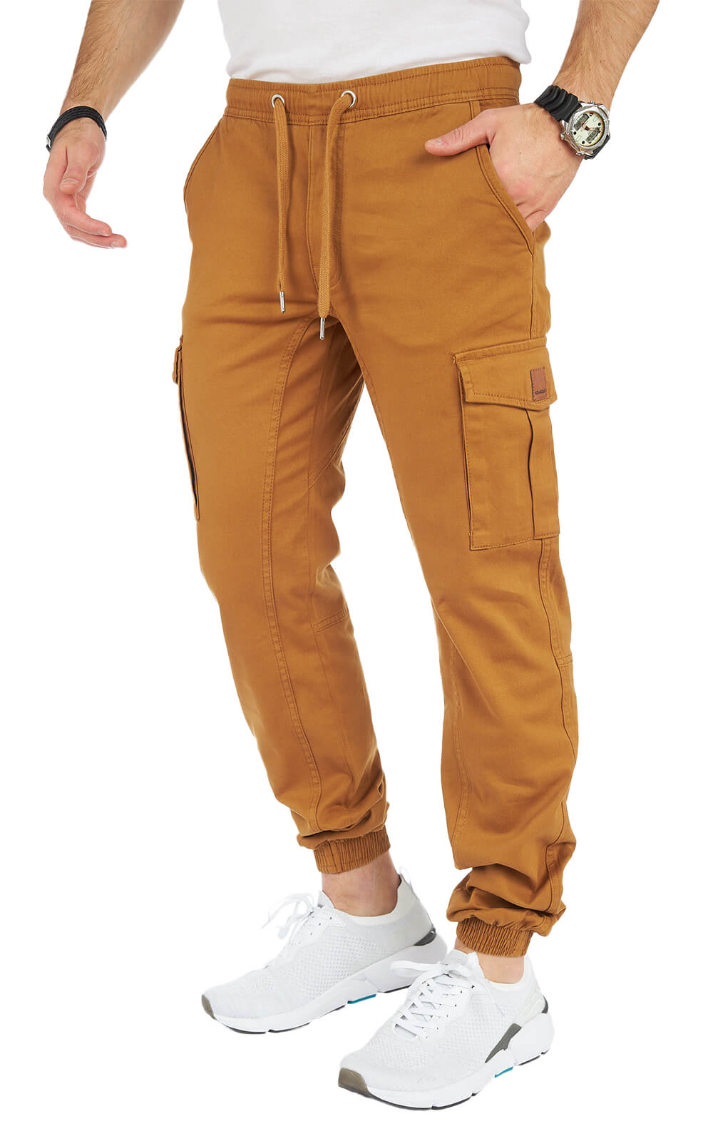 STYLEKO Cargohose Elastischer Hosenband-6