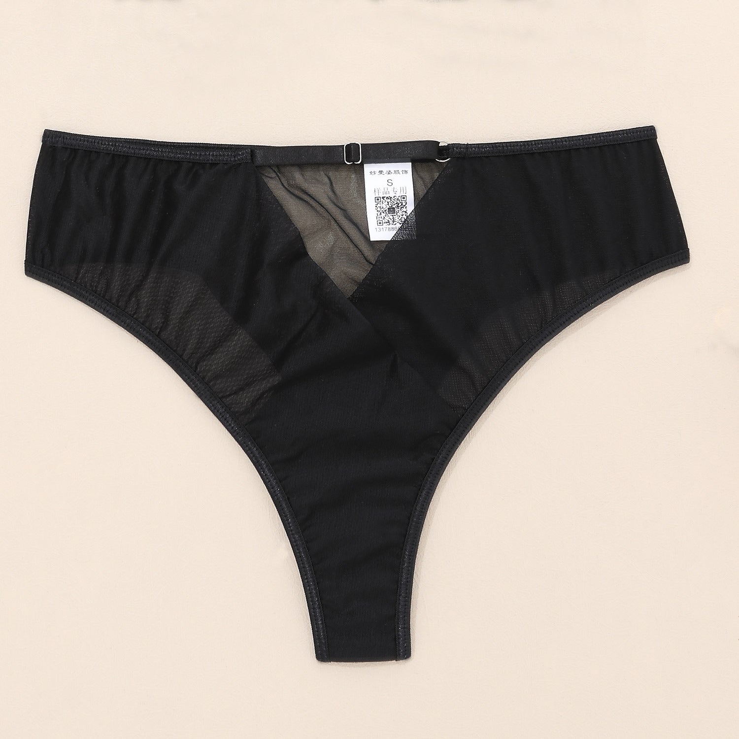 Chic Sexy Lingerie Mesh Bra Set with Cross Hollow Panty - Wholesale Lingerie Panty Details