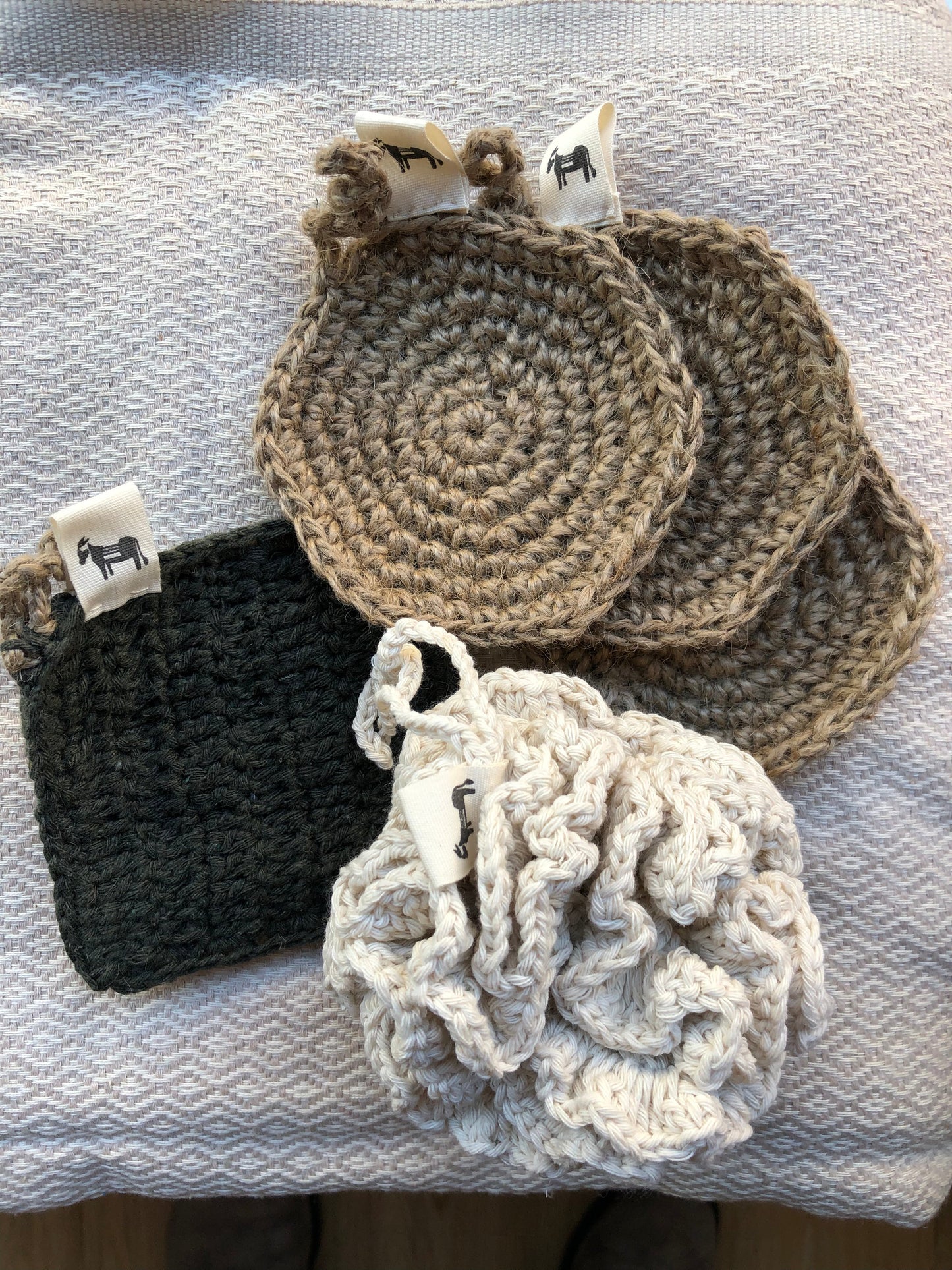 Jute Schwamm 'Flat Earth'