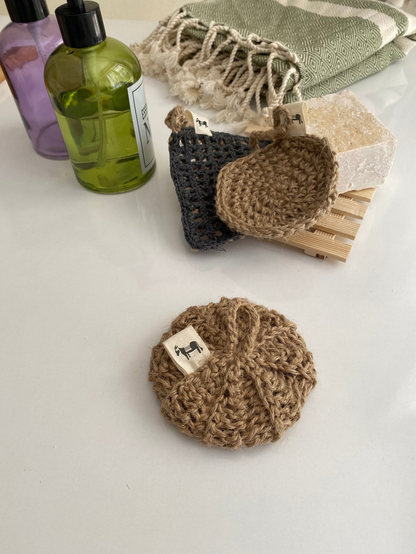 Jute Schwamm "Round Earth"