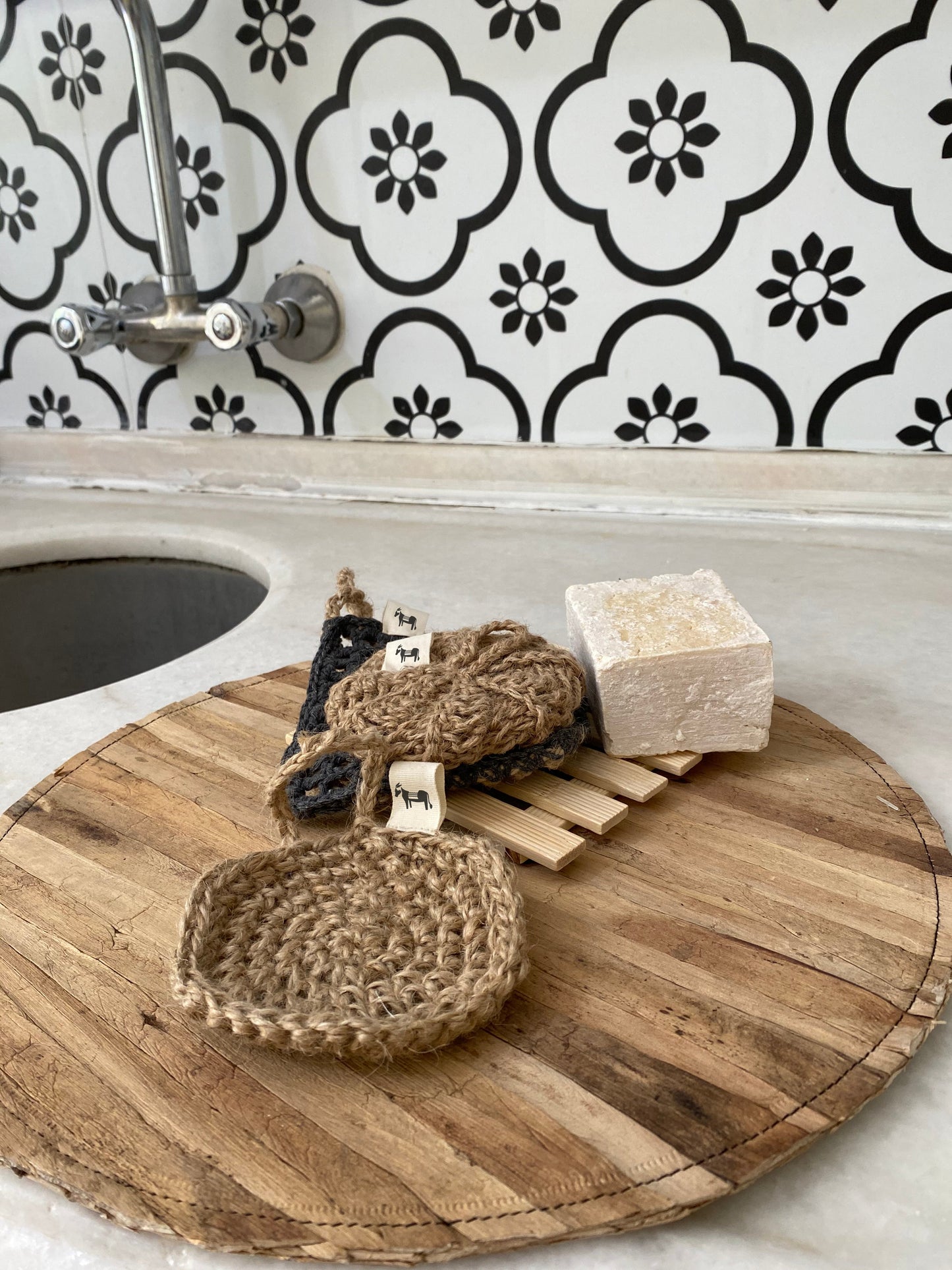 Jute Schwamm 'Flat Earth'