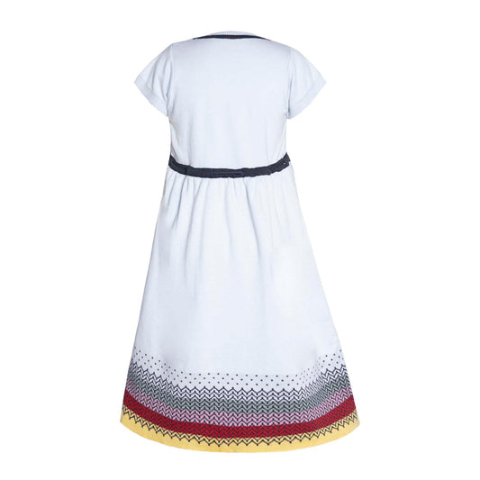 Blue Knitted Spring Dress for Girls