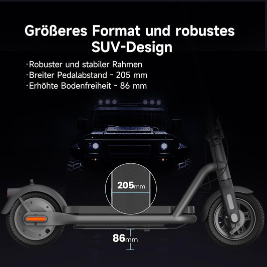 NAVEE N65i E-Scooter ABE Zertifiziert| Patentierte Damping Arm™ Federung  2-Fach faltbar | 65km Reichweite
