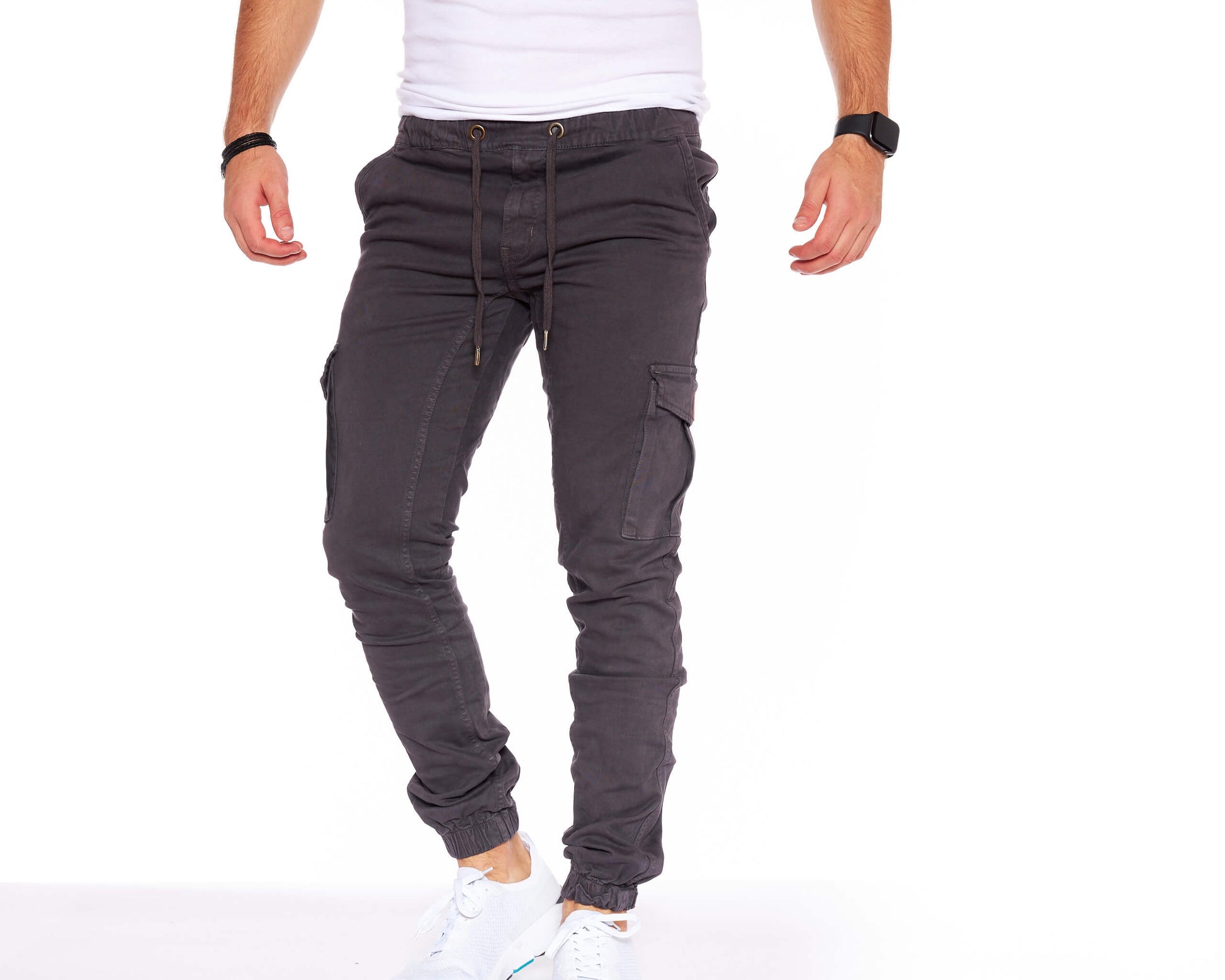 STYLEKO Cargohose Elastischer Hosenband-0