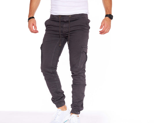 STYLEKO Cargohose Elastischer Hosenband-0