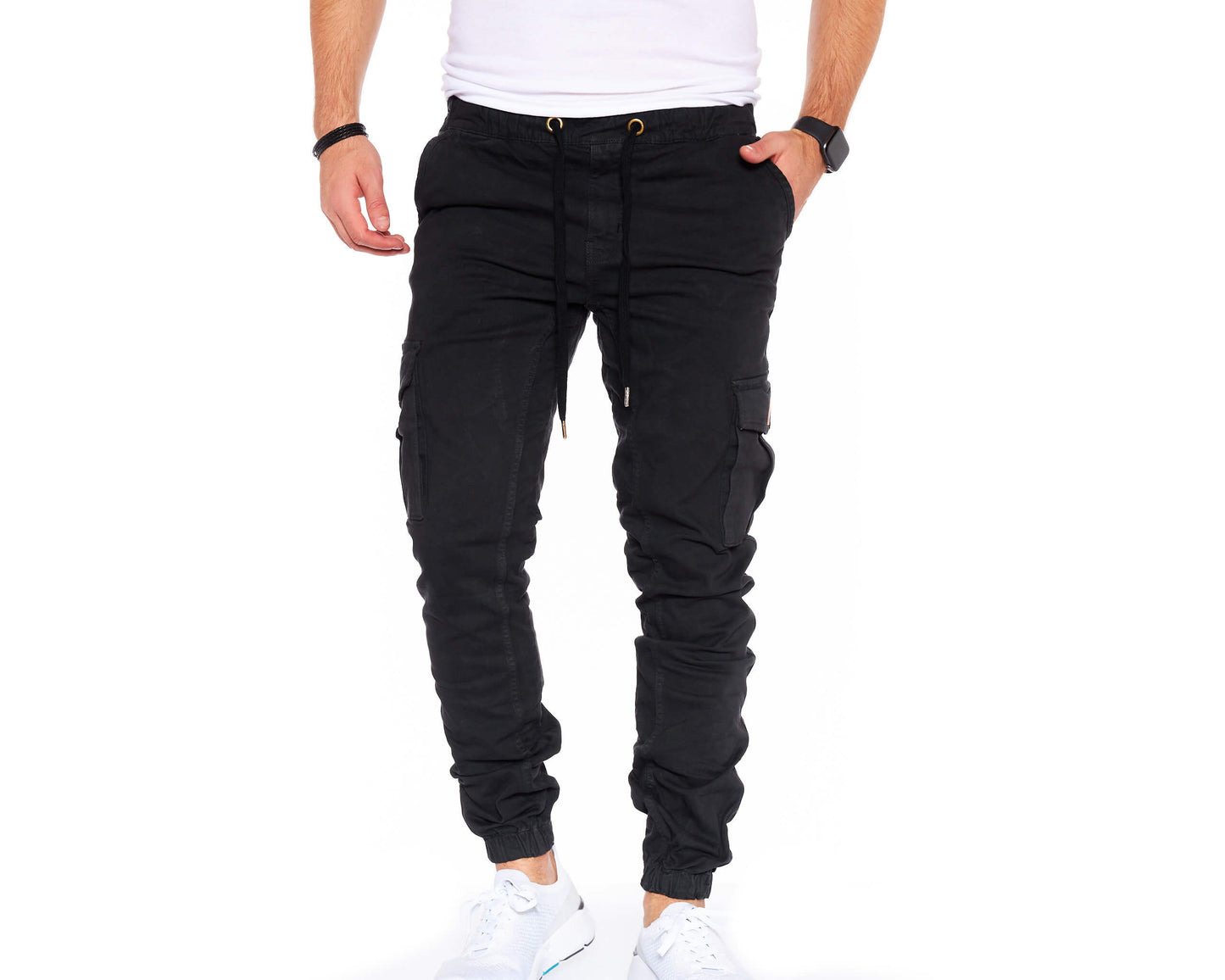 STYLEKO Cargohose Elastischer Hosenband-1