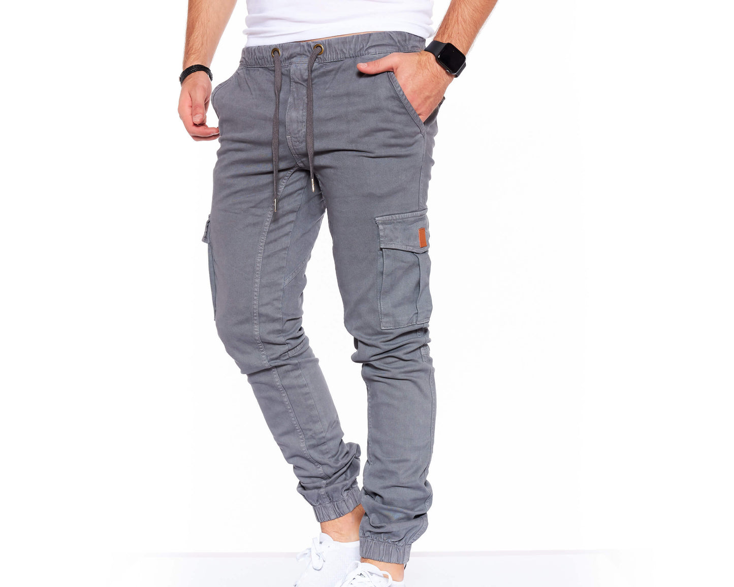 STYLEKO Cargohose Elastischer Hosenband-2