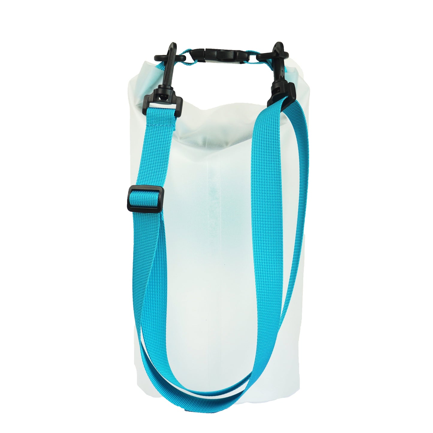 Towel to Go Roll N Go Bag – Waterproof & Transparent Dry Bag, Blue (5 Liters)