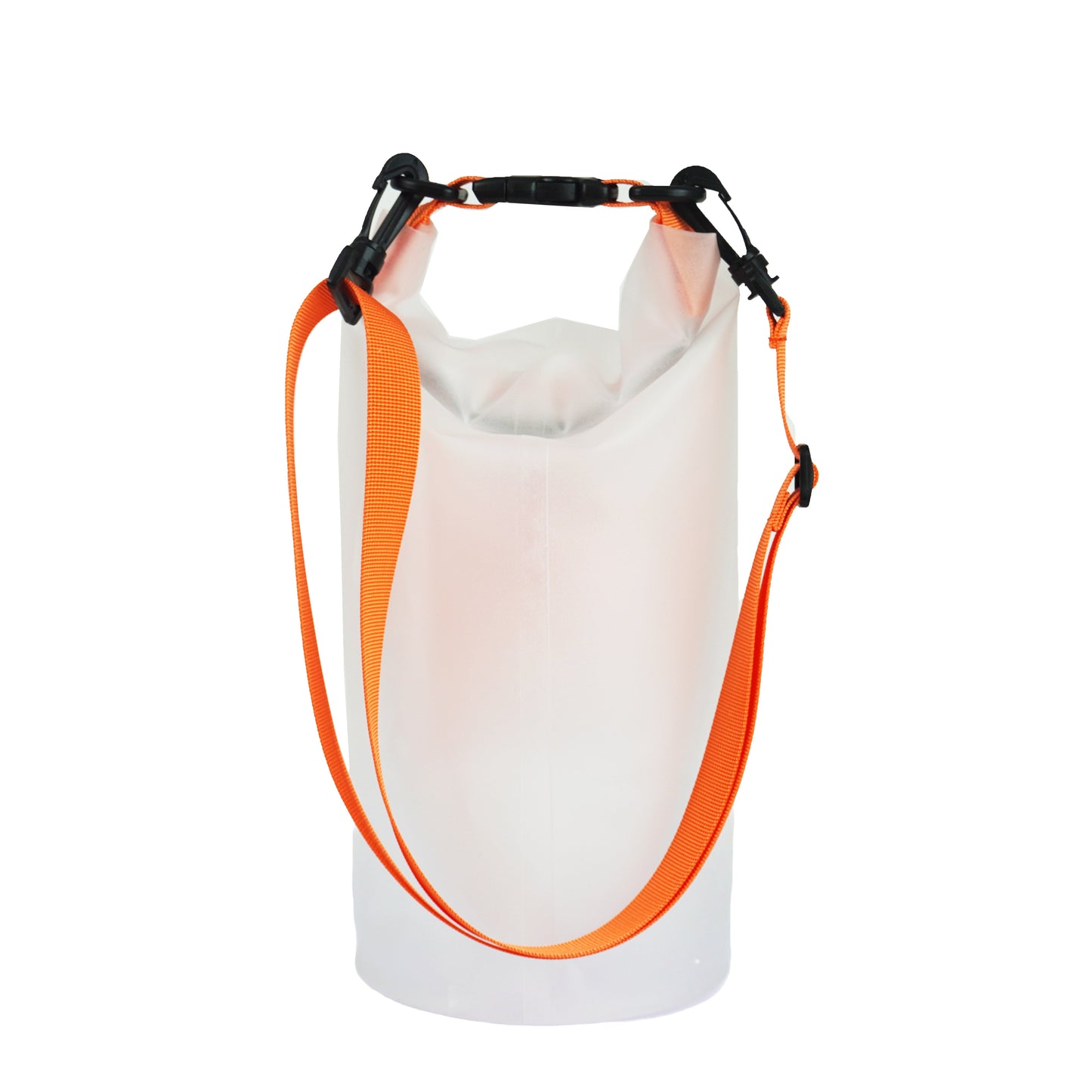 Towel to Go Roll N Go Bag – Waterproof & Transparent Dry Bag, Orange (5 Liters)