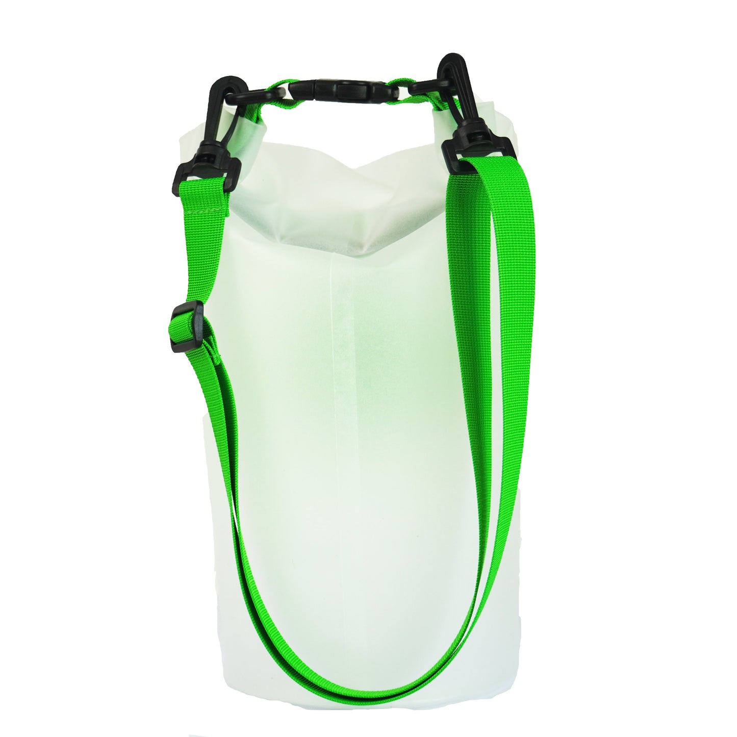 Towel to Go Roll N Go Bag – Waterproof & Transparent Dry Bag, Green (5 Liters)