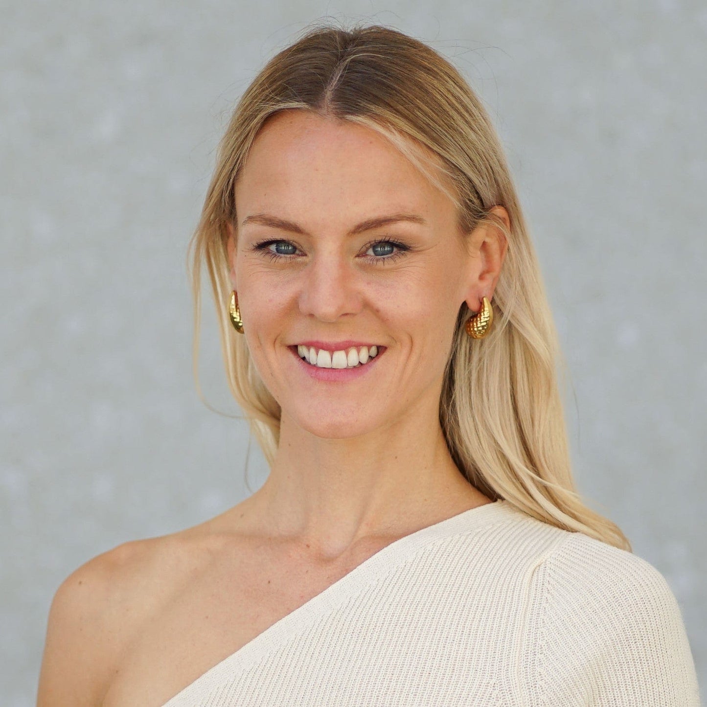 Earrings Selena - Gold Plated Elegant Statement Earrings-2