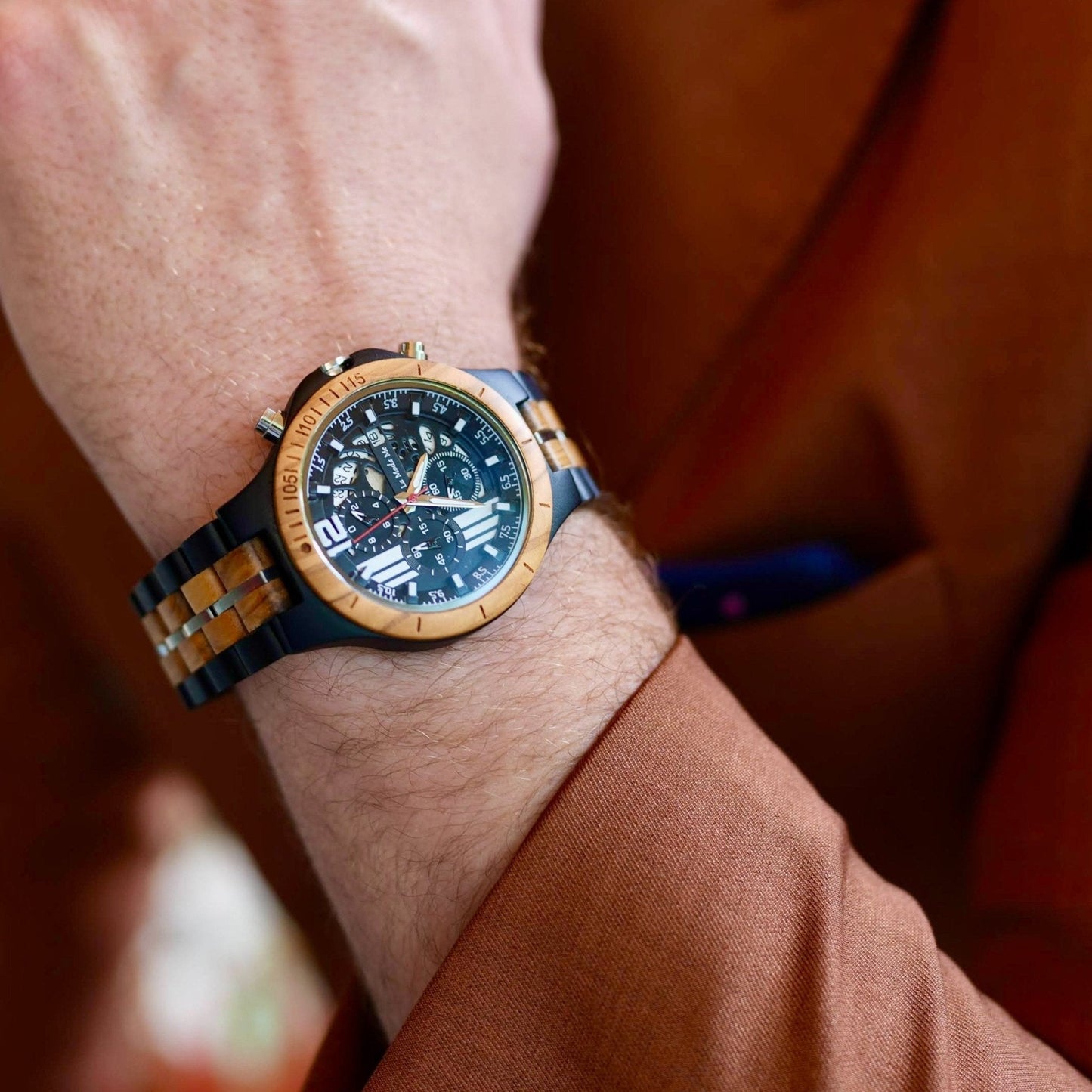 Wooden Set Berlin Nights - Eco-Friendly Watch & Bracelet Bundle