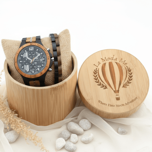Wooden Set Berlin Nights - Eco-Friendly Watch & Bracelet Bundle