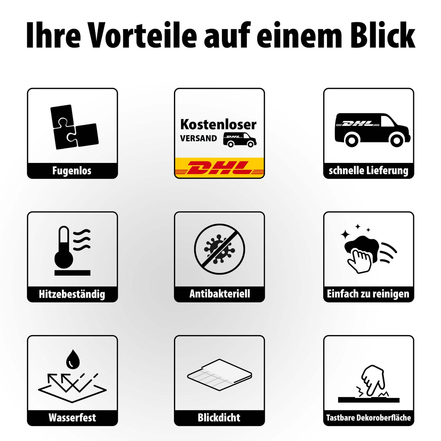 Duschrückwand - Silbergrau (250x100cm)